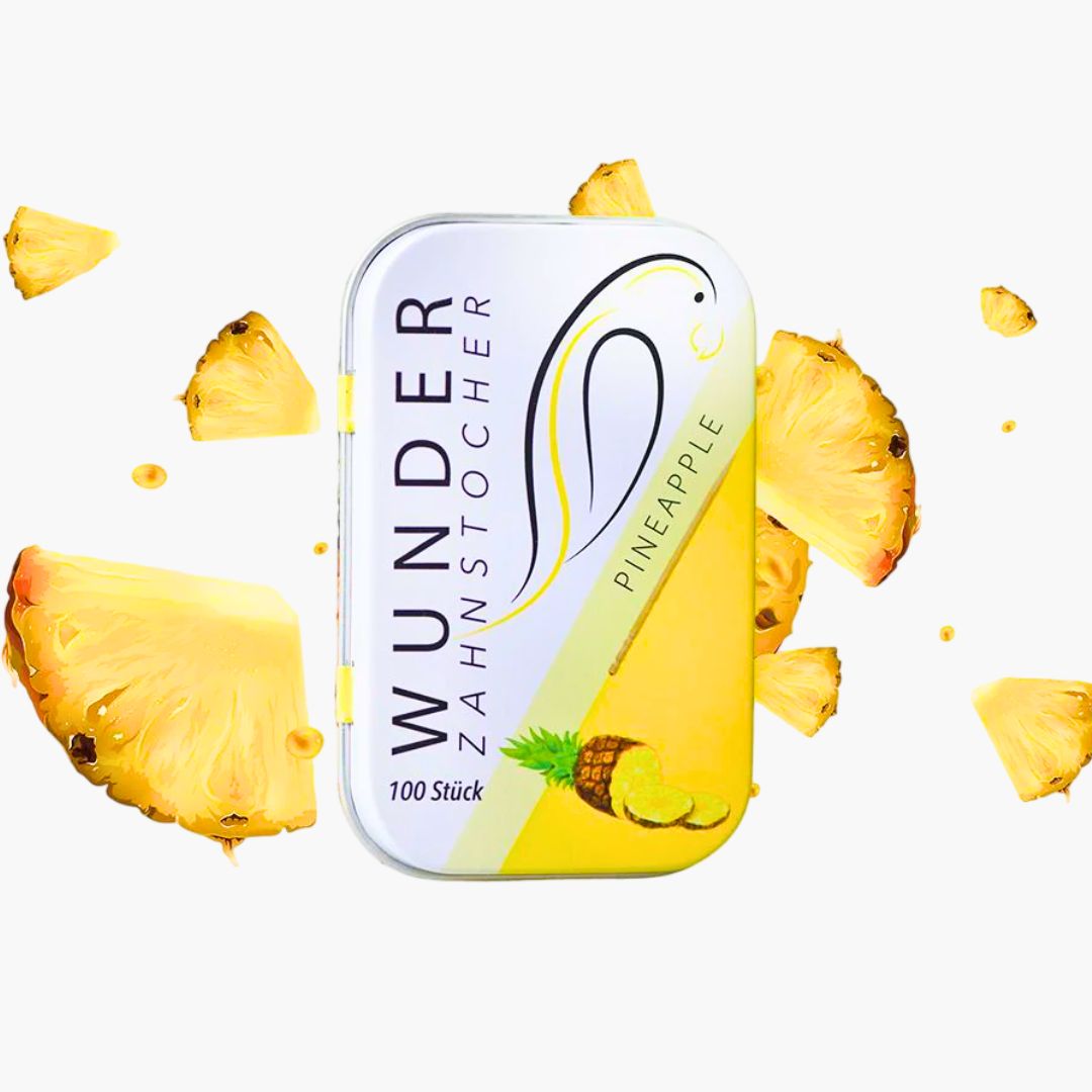 Wunder Zahnstocher Pineapple 100 Stück mit tropischem Ananasgeschmack
