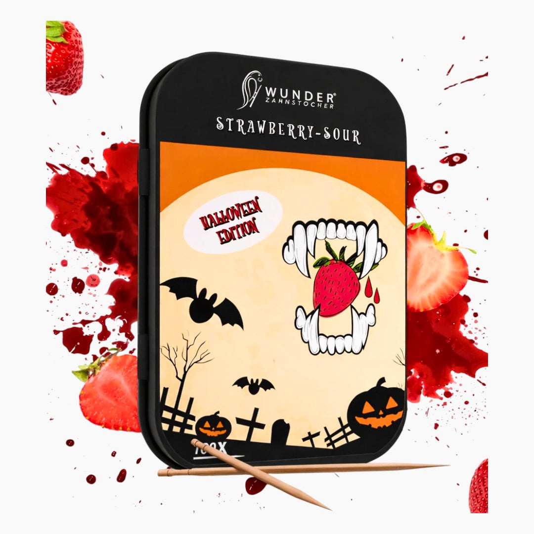 Wunder Zahnstocher Limited Edition Strawberry Sour 100 Stück mit fruchtig-saurem Erdbeergeschmack