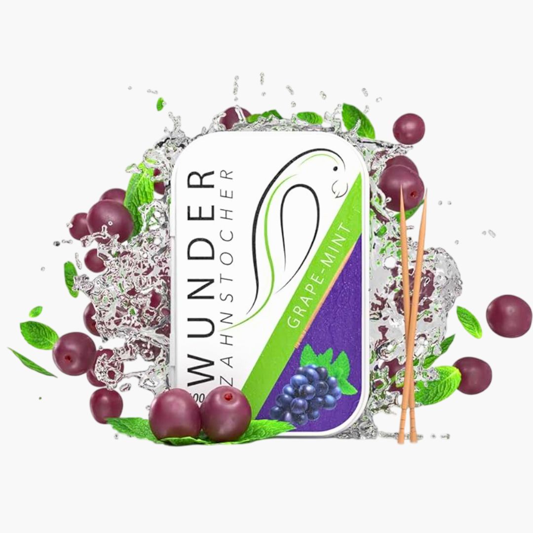 Wunder Zahnstocher Grape Mint 100 Stück mit Trauben- und Minzgeschmack